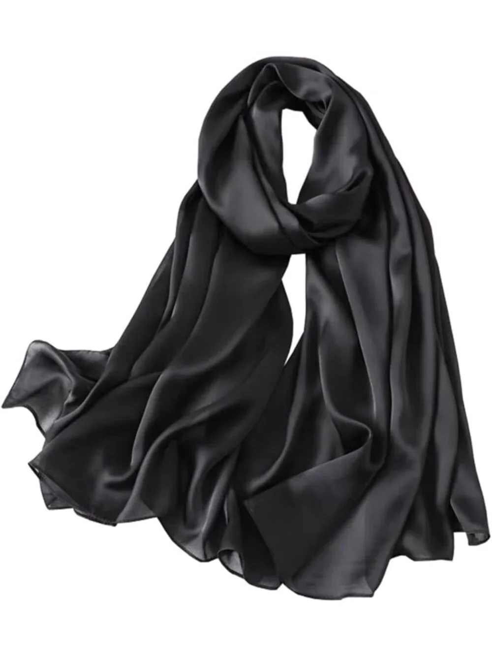 Luxurious 100% Silk Long Scarf - Women's Large Oblong Shawl, Gift-Ready